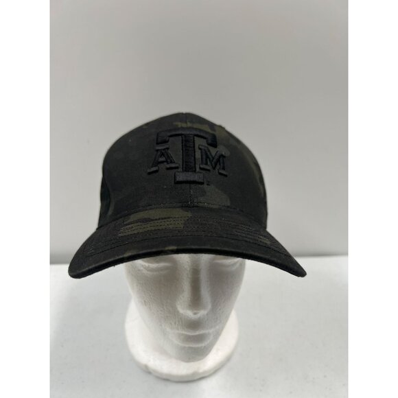 Hooey Texas A&M S/M Black Camo FlexFit Hat Aggies 12th Man College Cap - Picture 14 of 14